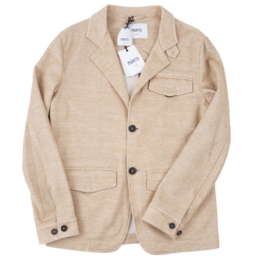 Manto Pique Cotton-Linen Blazer Jacket