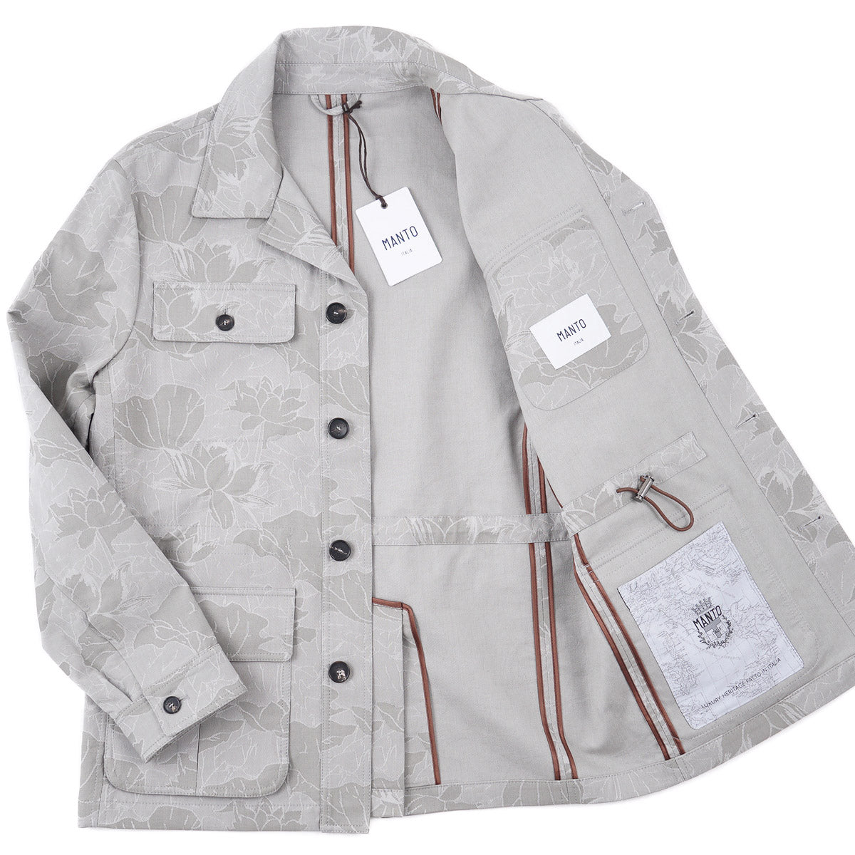 Manto 'Ros' Floral Woven Field Jacket - Top Shelf Apparel