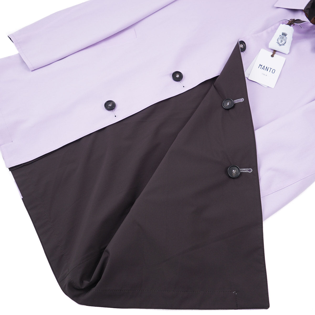 Manto Reversible Light Wool-Silk Coat