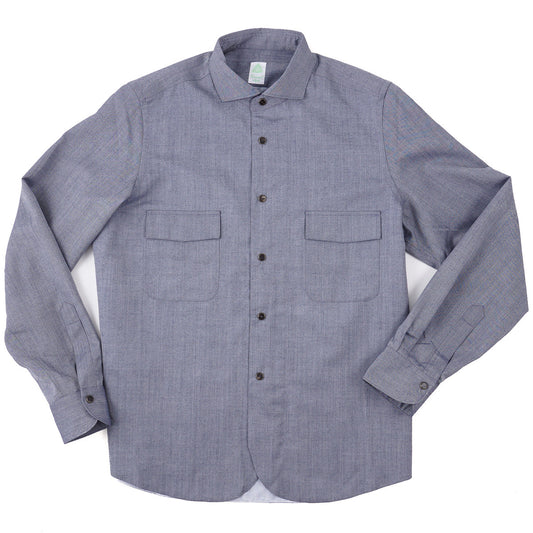 Finamore Superfine Wool-Silk Overshirt - Top Shelf Apparel