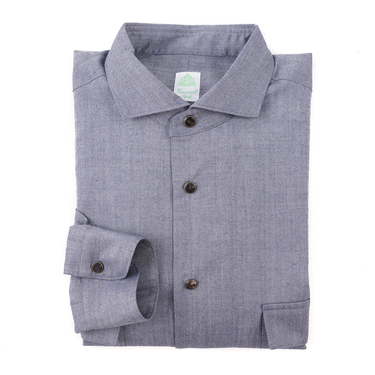 Finamore Superfine Wool-Silk Overshirt - Top Shelf Apparel