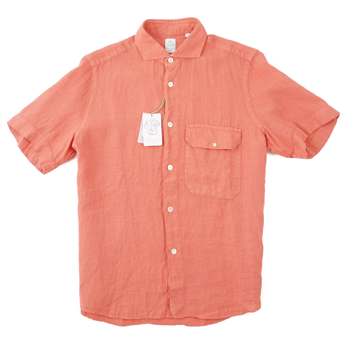 Finamore Short Sleeve Linen Shirt - Top Shelf Apparel