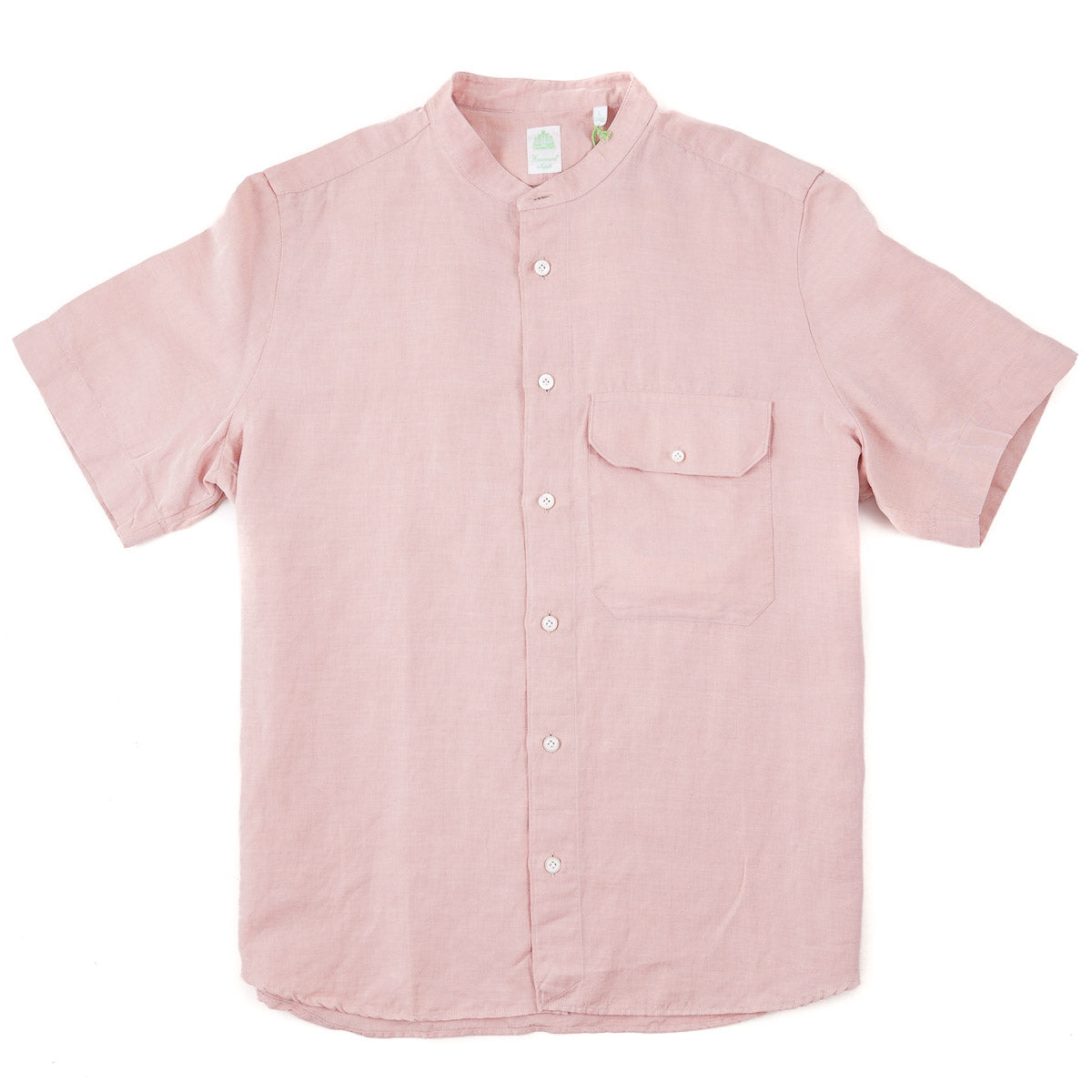 Finamore Short Sleeve Cotton-Linen Shirt - Top Shelf Apparel