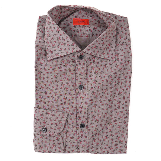 Isaia Slim-Fit Patterned Cotton Shirt