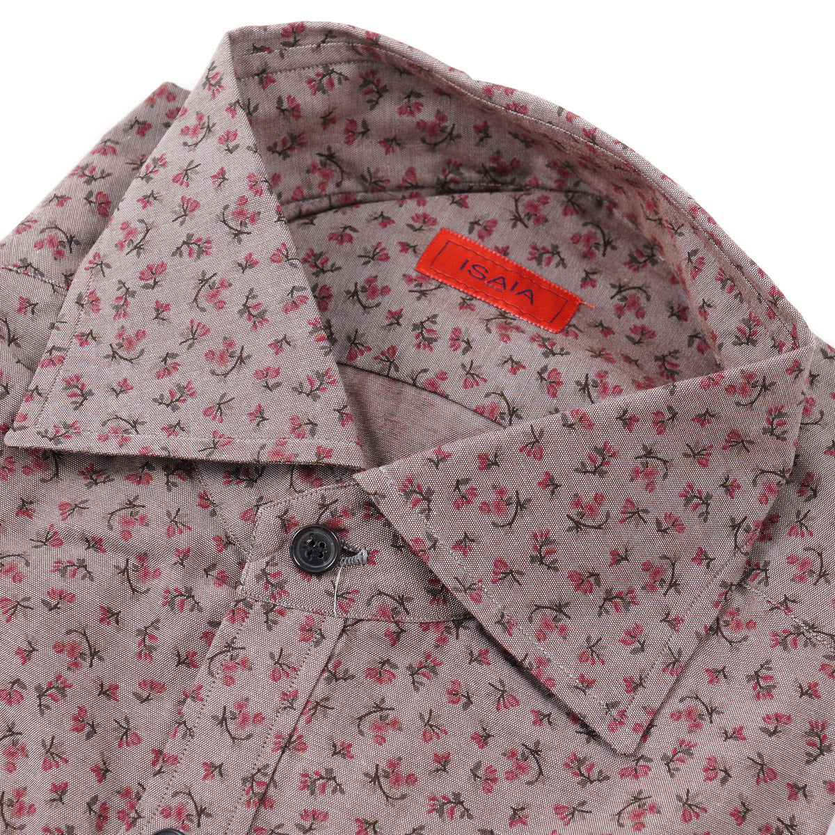 Isaia Slim-Fit Patterned Cotton Shirt