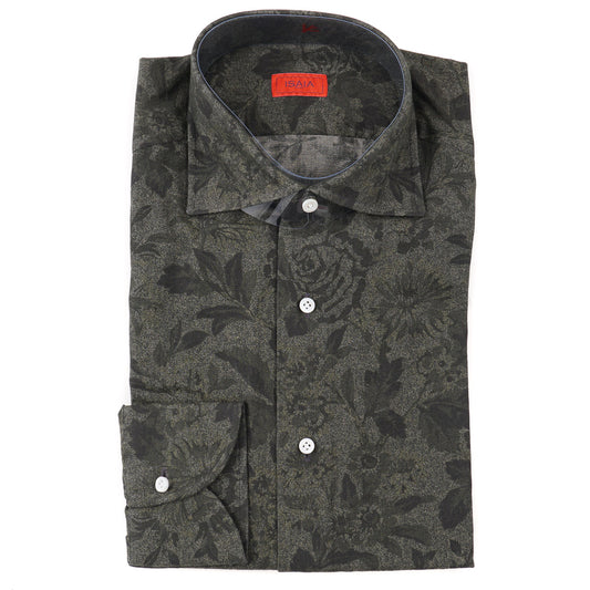 Isaia Floral Patterned Cotton Shirt - Top Shelf Apparel