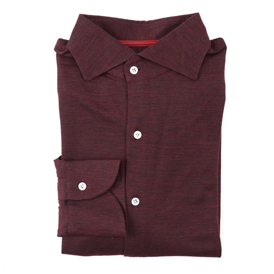 Isaia Pique Knit Jersey Wool Shirt - Top Shelf Apparel