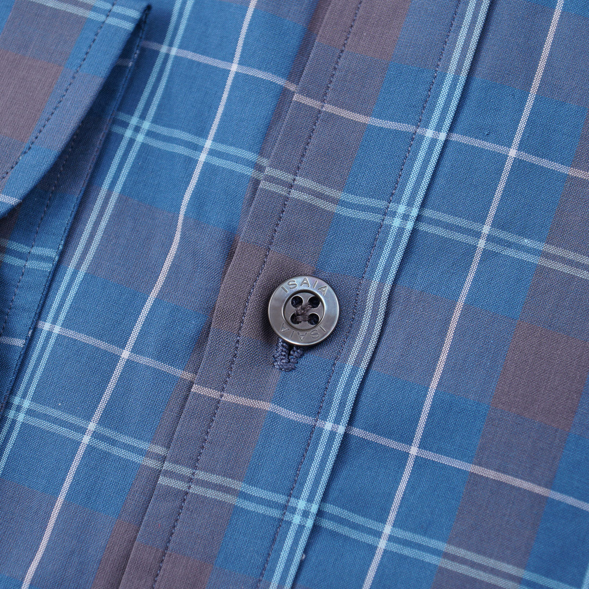 Isaia Lightweight 'Mix' Cotton Shirt