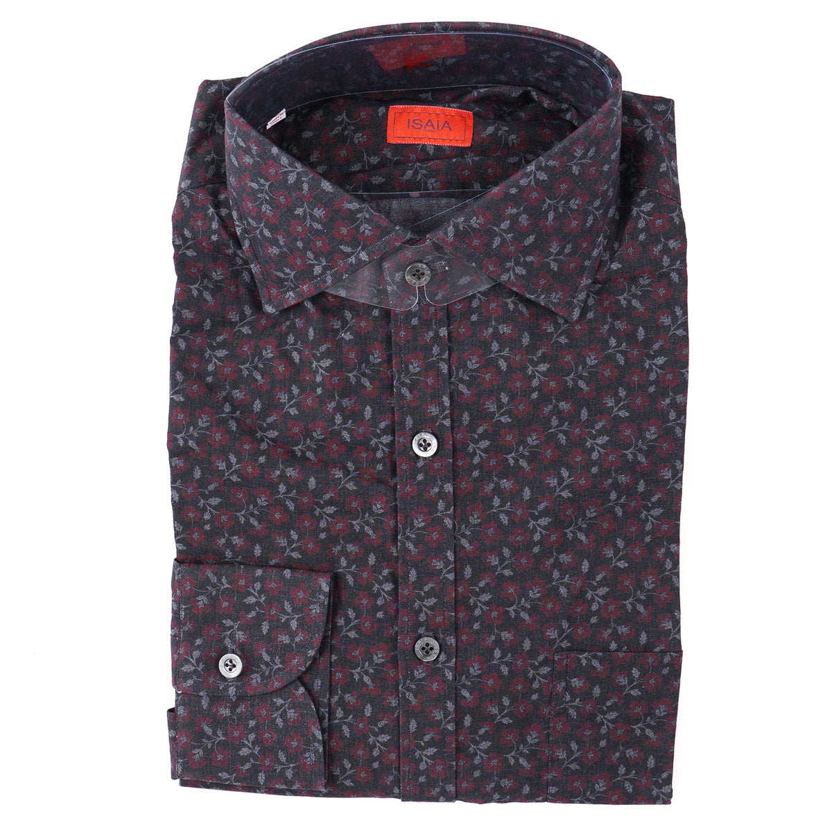 Isaia Slim-Fit Patterned Cotton Shirt