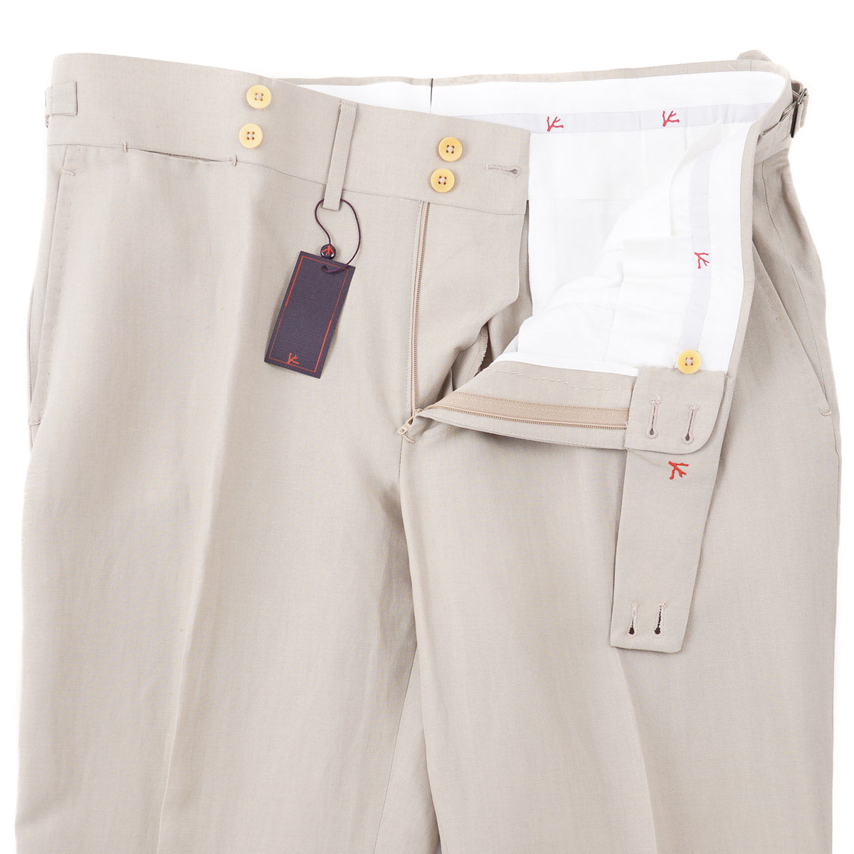 Isaia 'Casalnuovo' Wool-Linen Pants