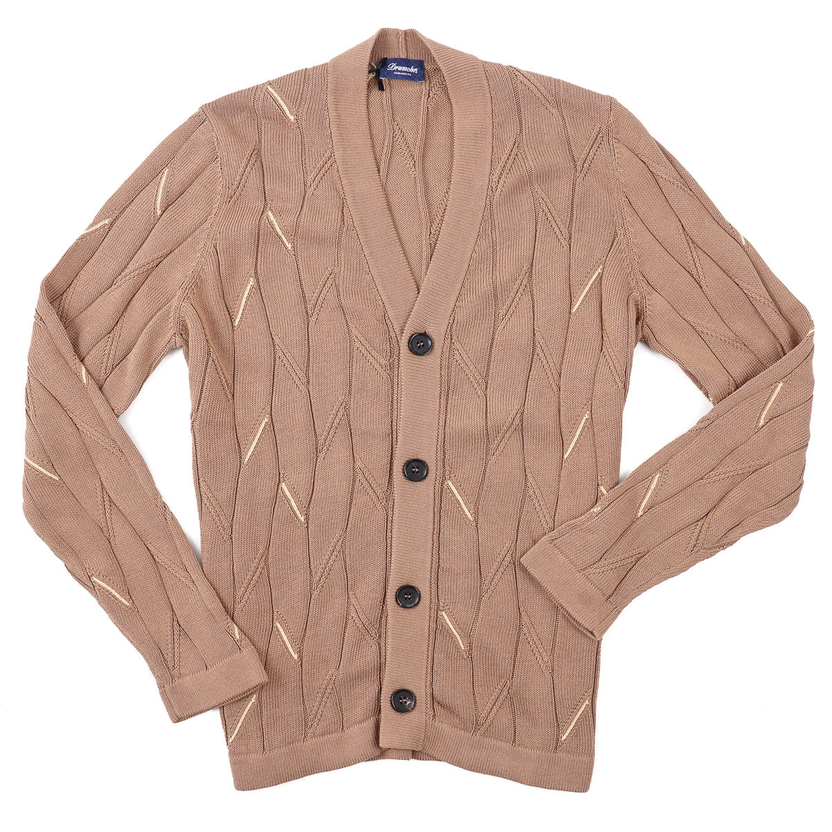 Drumohr Patterned Cotton Cardigan Sweater - Top Shelf Apparel
