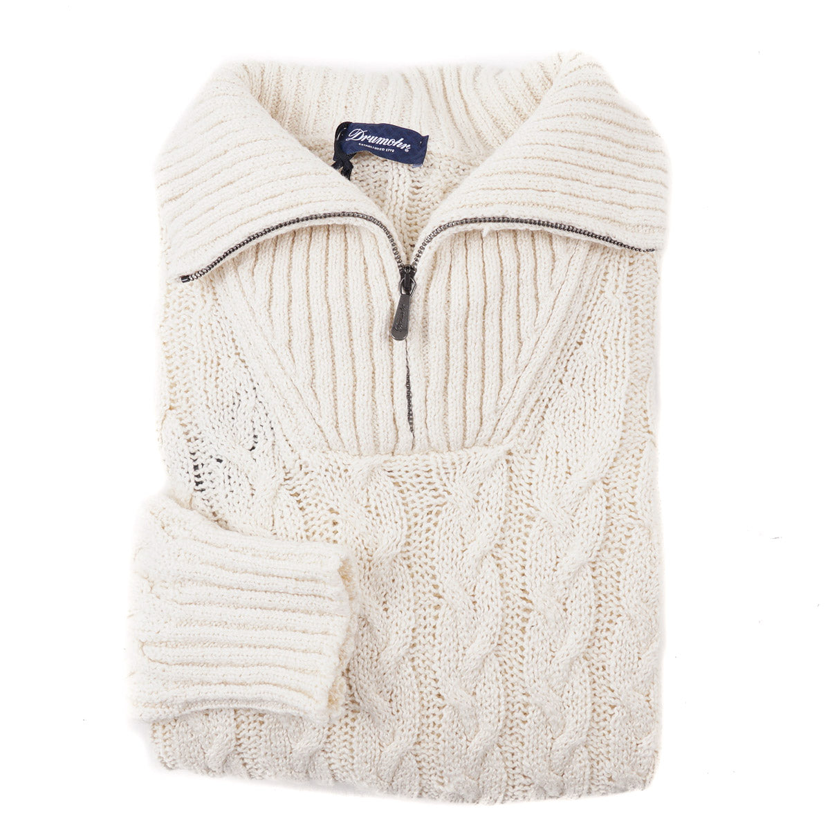 Drumohr Cable Knit Fisherman's Sweater - Top Shelf Apparel