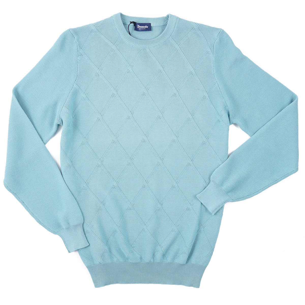 Drumohr Diamond Knit Cotton Sweater - Top Shelf Apparel