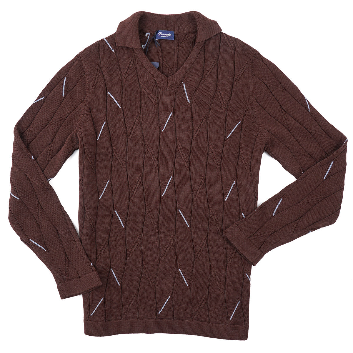 Drumohr Cotton Sweater with Polo Collar - Top Shelf Apparel