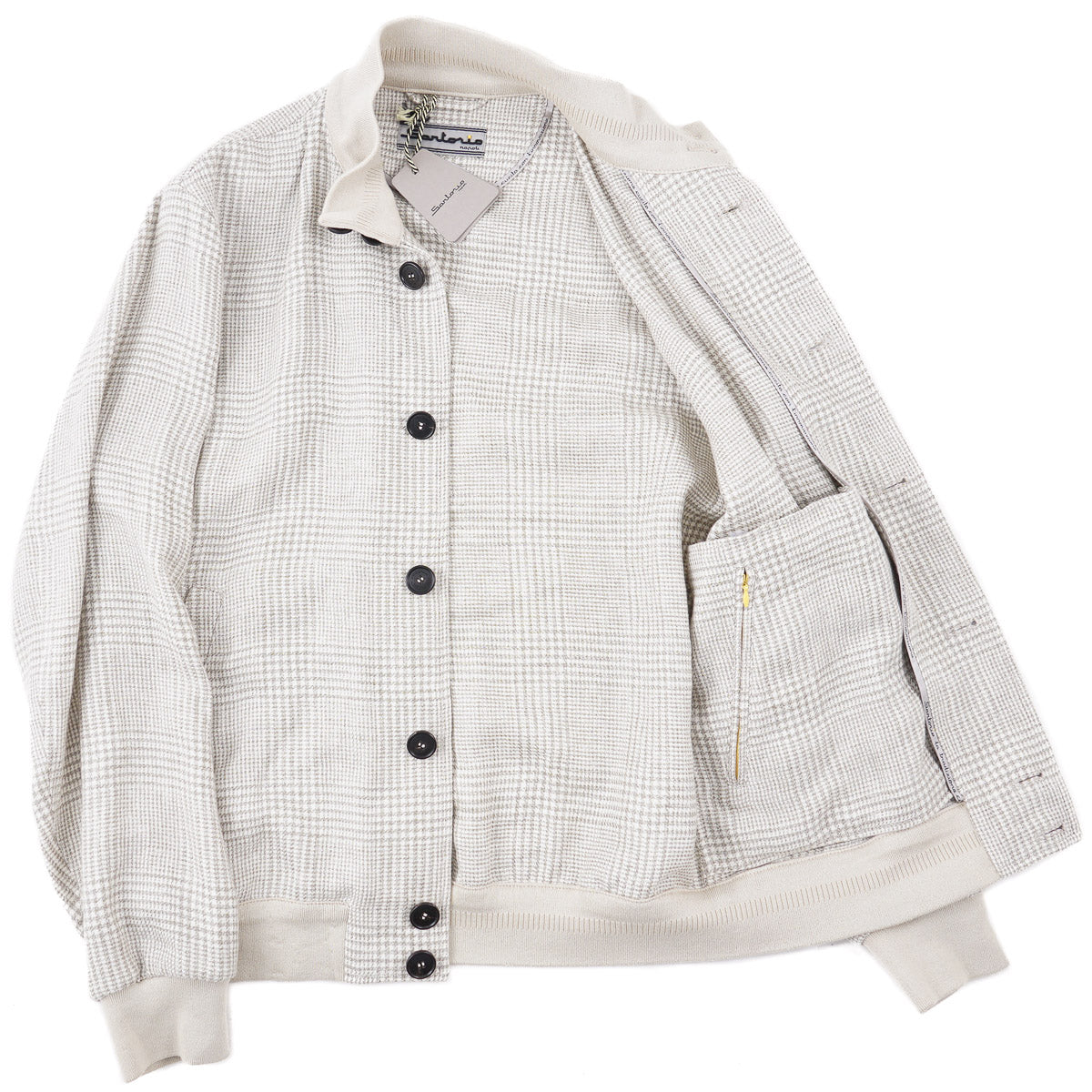 Sartorio Linen-Wool-Silk Bomber Jacket