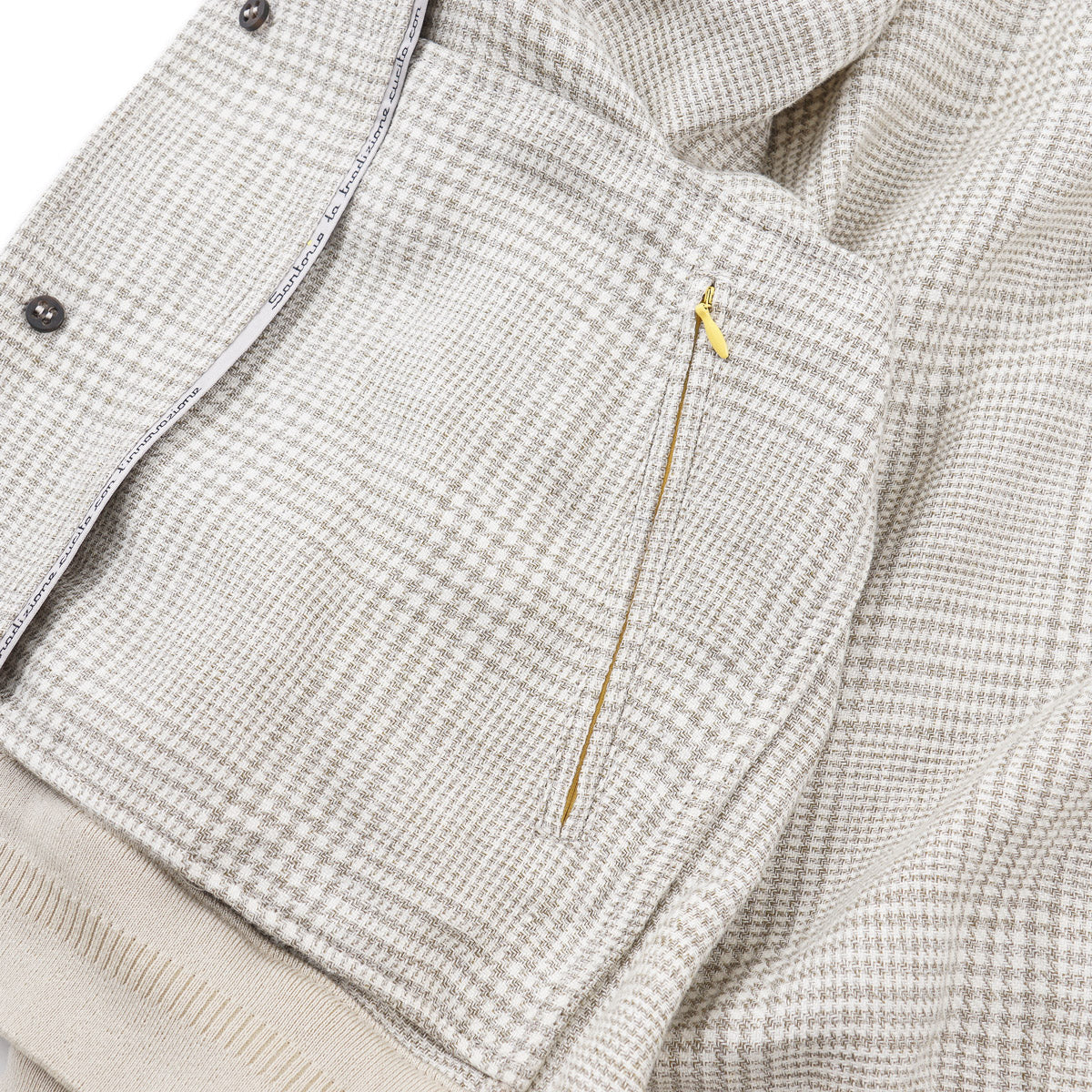 Sartorio Linen-Wool-Silk Bomber Jacket