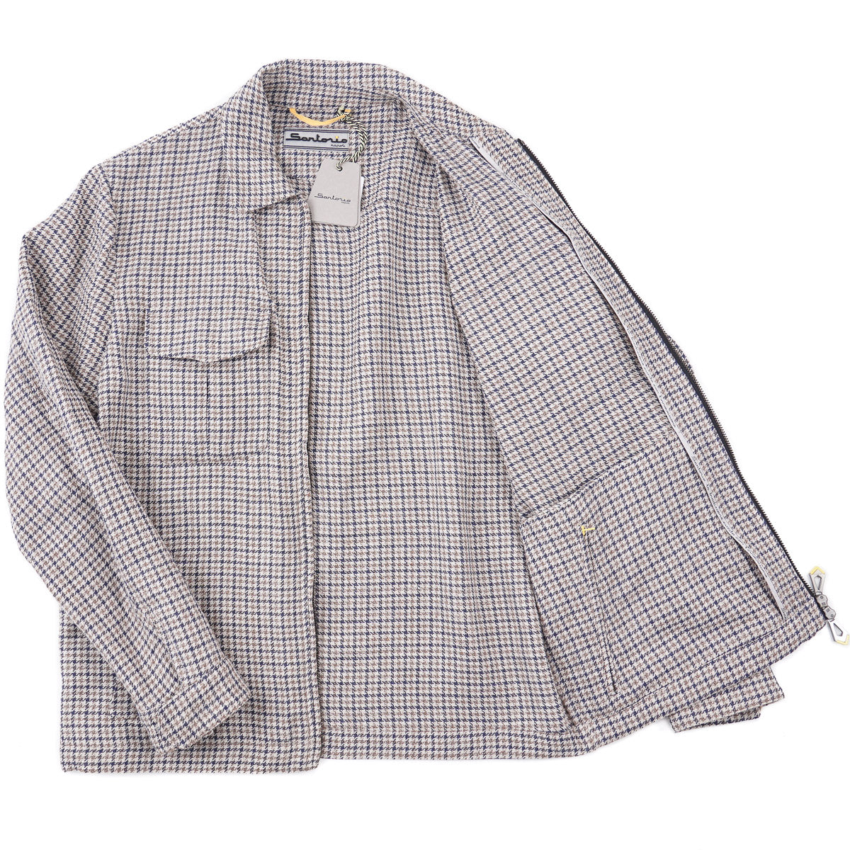 Sartorio Woven Wool-Silk-Linen Jacket