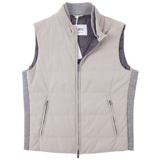 Manto Microfiber Vest with Knit Details