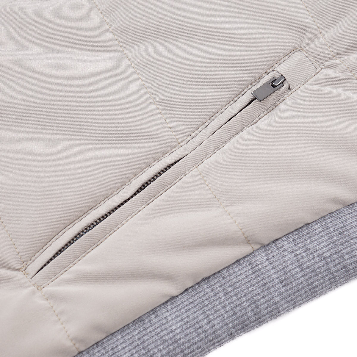 Manto Microfiber Vest with Knit Details