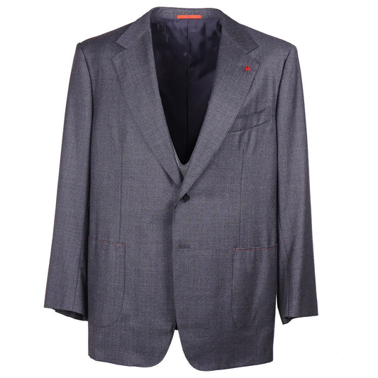 Isaia Classic-Fit Gray Stripe Wool Suit - Top Shelf Apparel