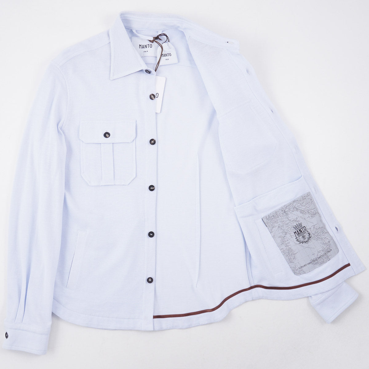 Manto Pique Cotton Overshirt Jacket - Top Shelf Apparel