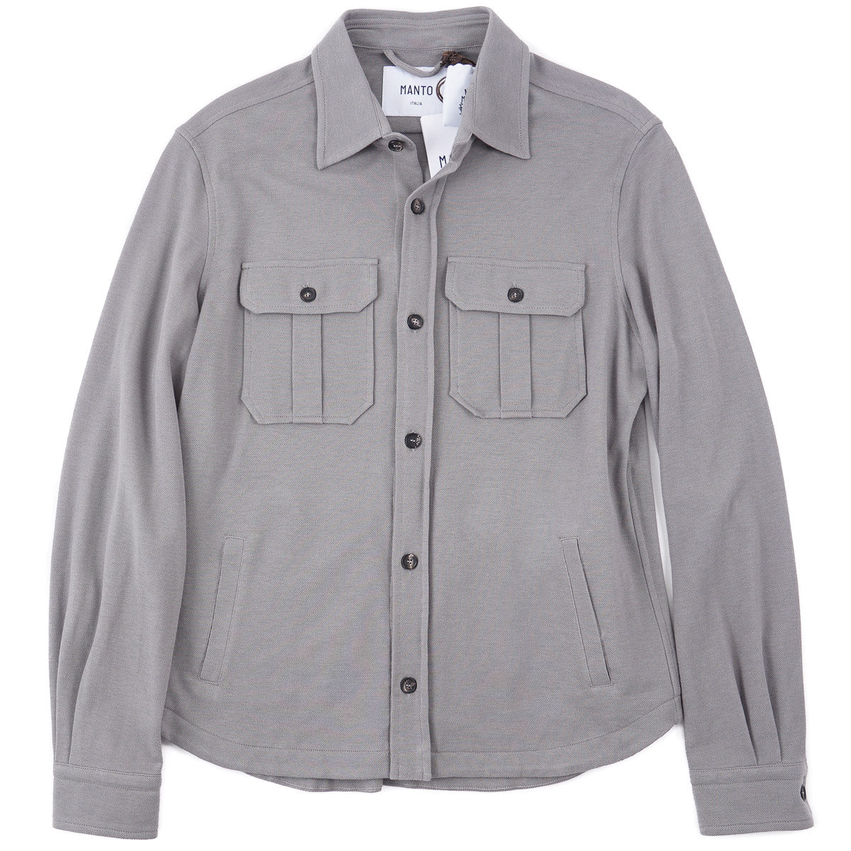 Manto Pique Cotton Overshirt Jacket - Top Shelf Apparel