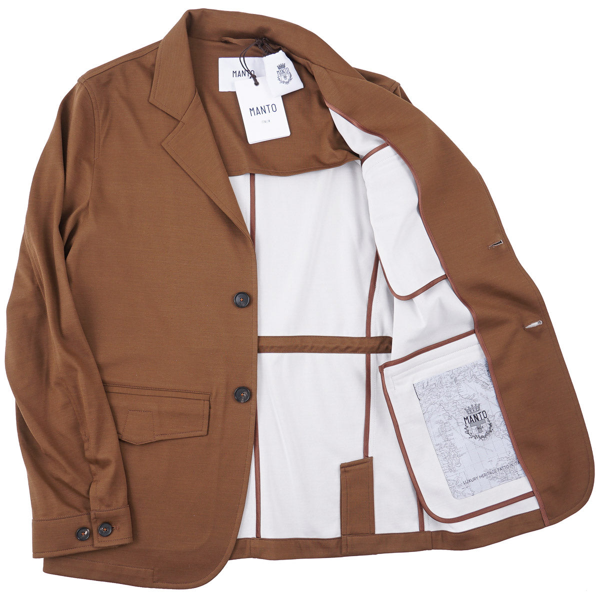 Manto Jersey Wool-Silk Blazer Jacket - Top Shelf Apparel