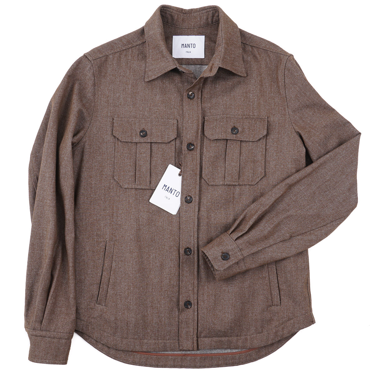 Manto Wool-Cotton Overshirt Jacket - Top Shelf Apparel