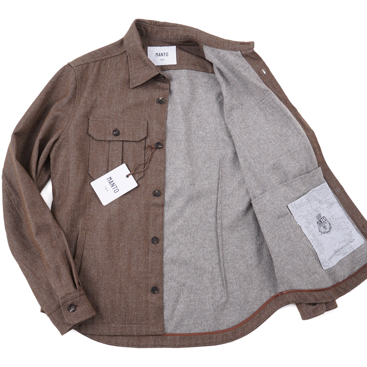 Manto Wool-Cotton Overshirt Jacket - Top Shelf Apparel