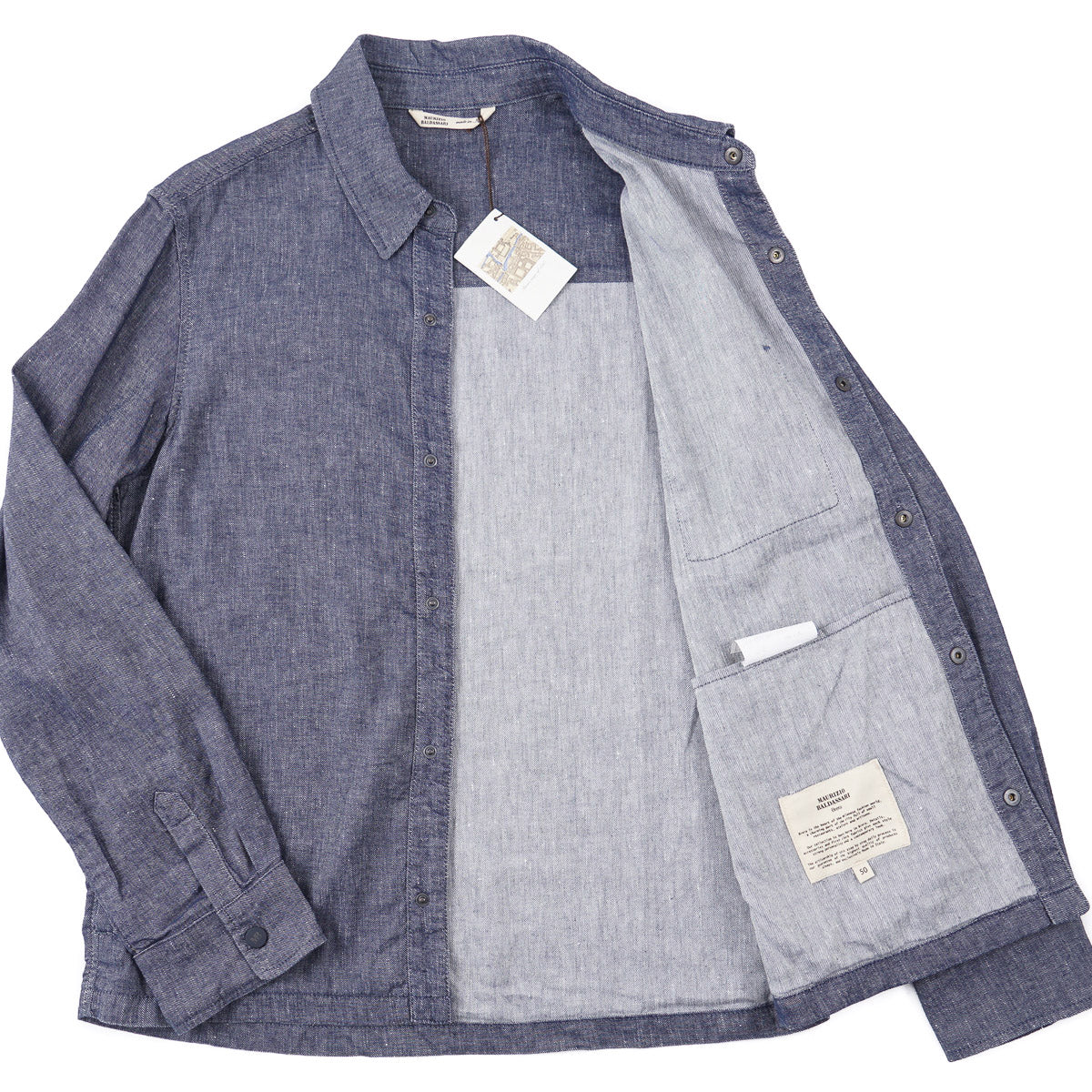 Maurizio Baldassari Linen-Cotton Overshirt - Top Shelf Apparel