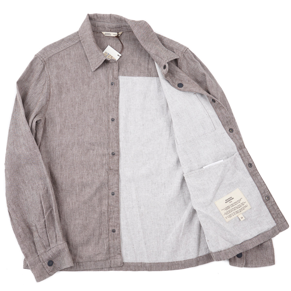 Maurizio Baldassari Linen-Cotton Overshirt - Top Shelf Apparel