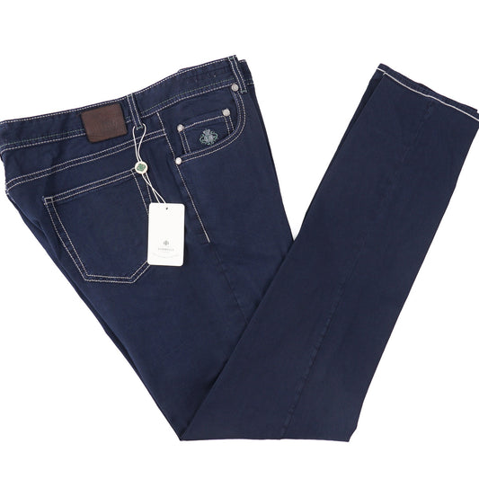 Luigi Borrelli Slim-Fit Lightweight Cotton Jeans