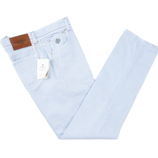 Luigi Borrelli Slim-Fit Cotton-Linen Jeans