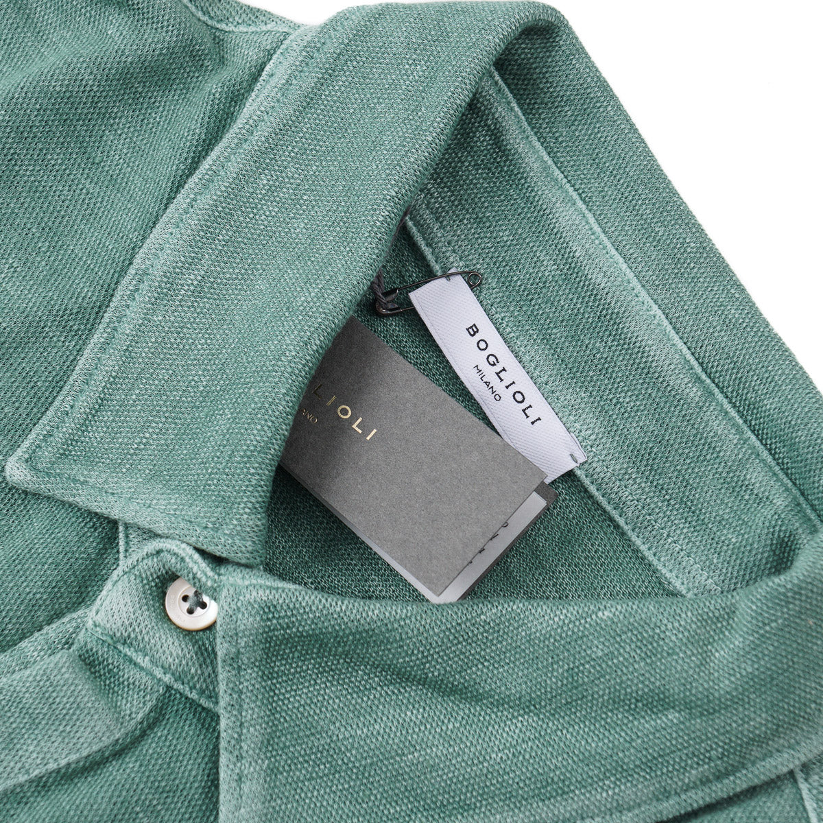 Boglioli Knit Linen Polo Shirt
