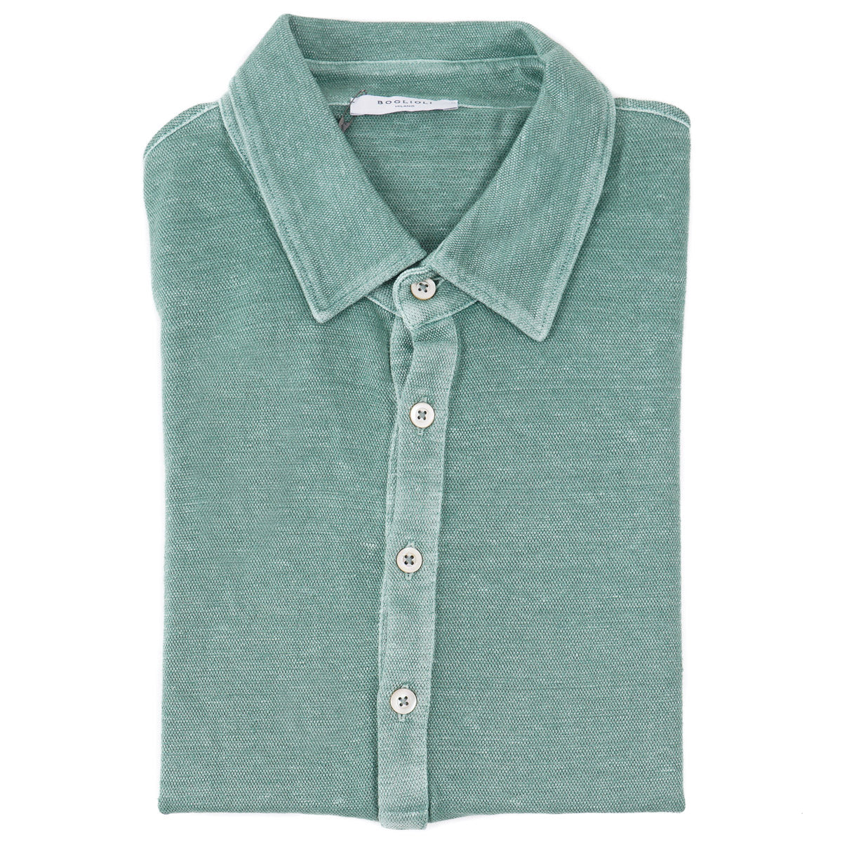 Boglioli Knit Linen Polo Shirt