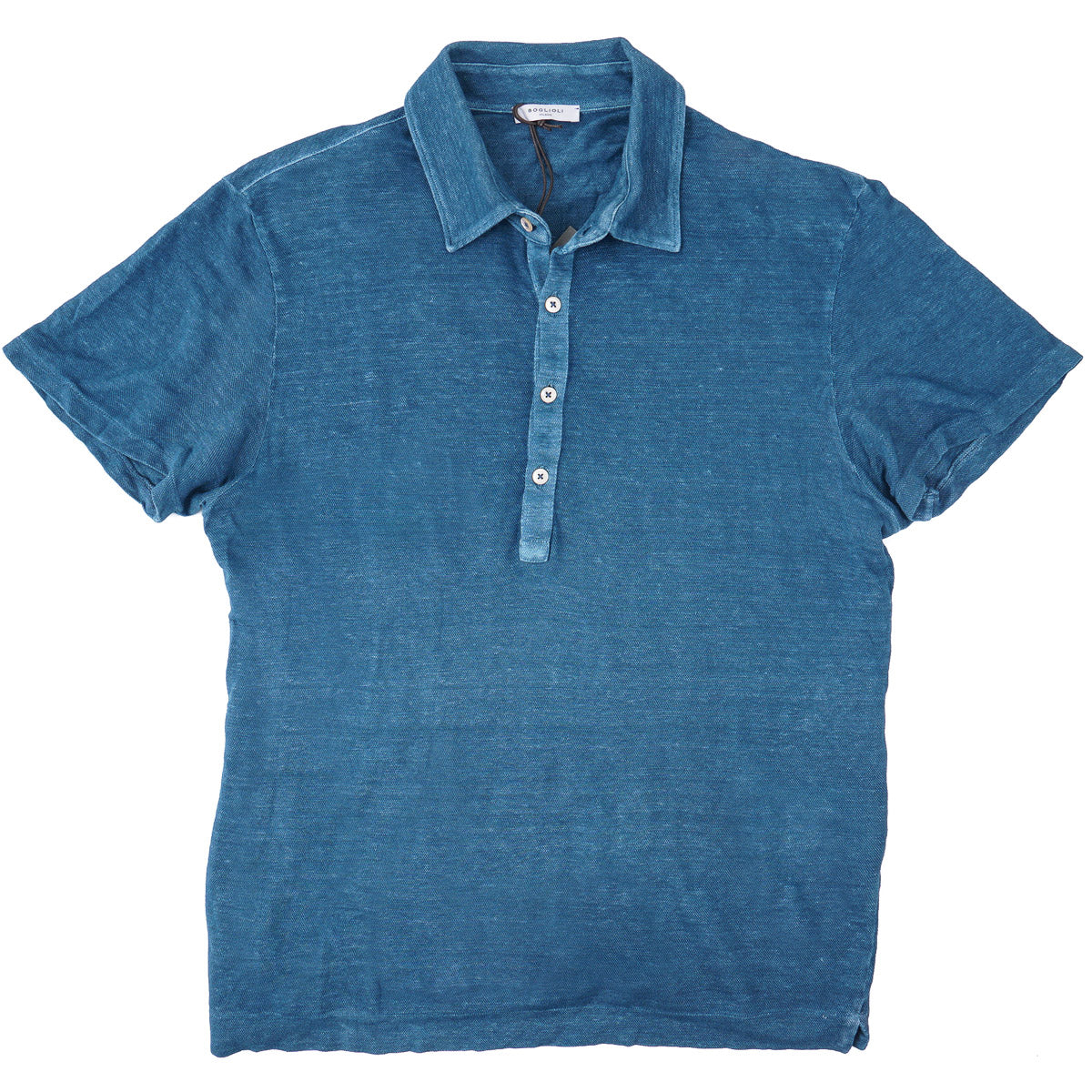 Boglioli Knit Linen Polo Shirt