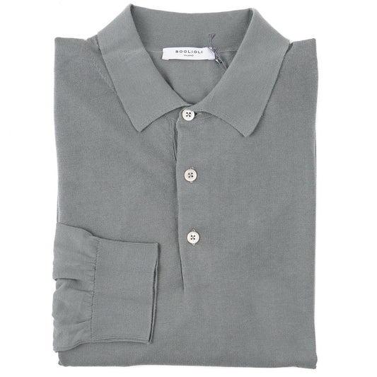 Boglioli Long Sleeve Cotton Polo Sweater