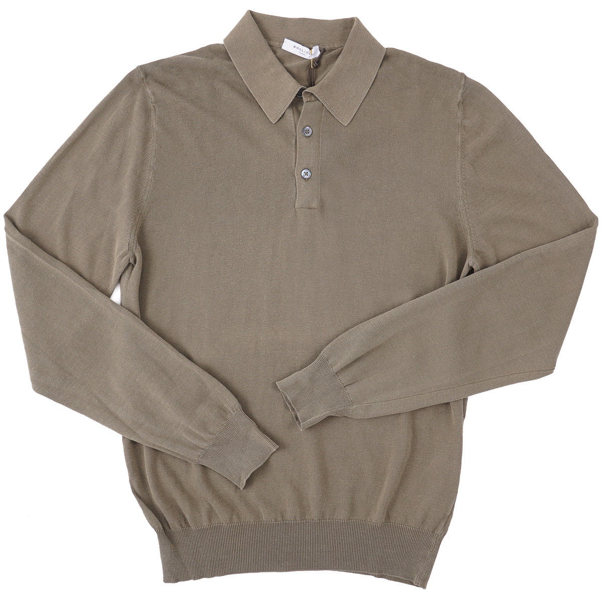 Boglioli Long Sleeve Cotton Polo Sweater - Top Shelf Apparel