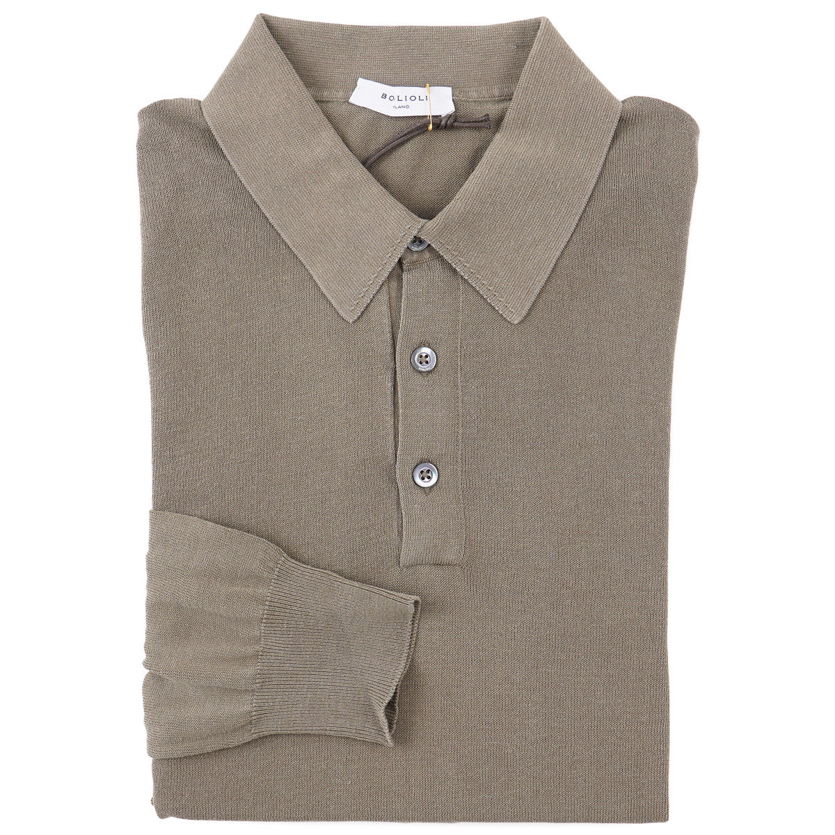 Boglioli Long Sleeve Cotton Polo Sweater - Top Shelf Apparel