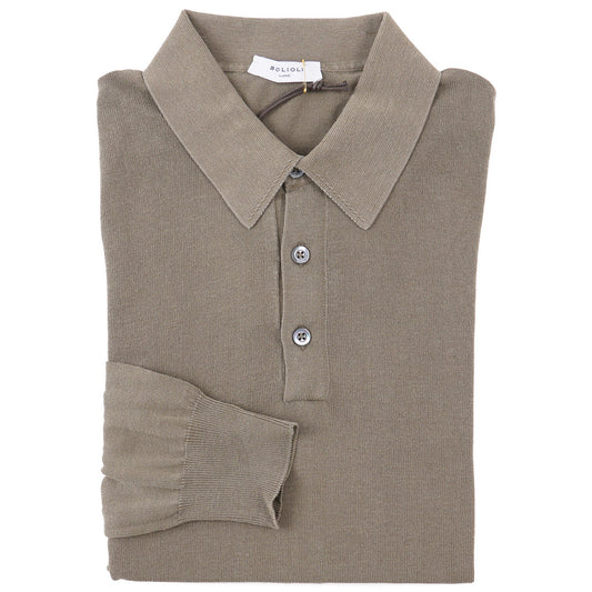 Boglioli Long Sleeve Cotton Polo Sweater - Top Shelf Apparel