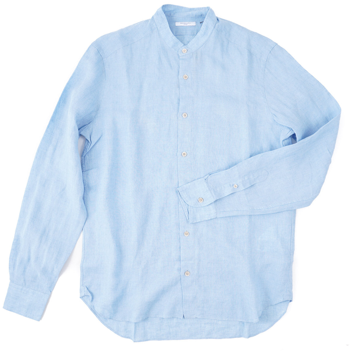 Boglioli Linen Shirt with Guru Collar - Top Shelf Apparel
