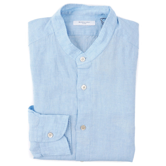 Boglioli Linen Shirt with Guru Collar - Top Shelf Apparel