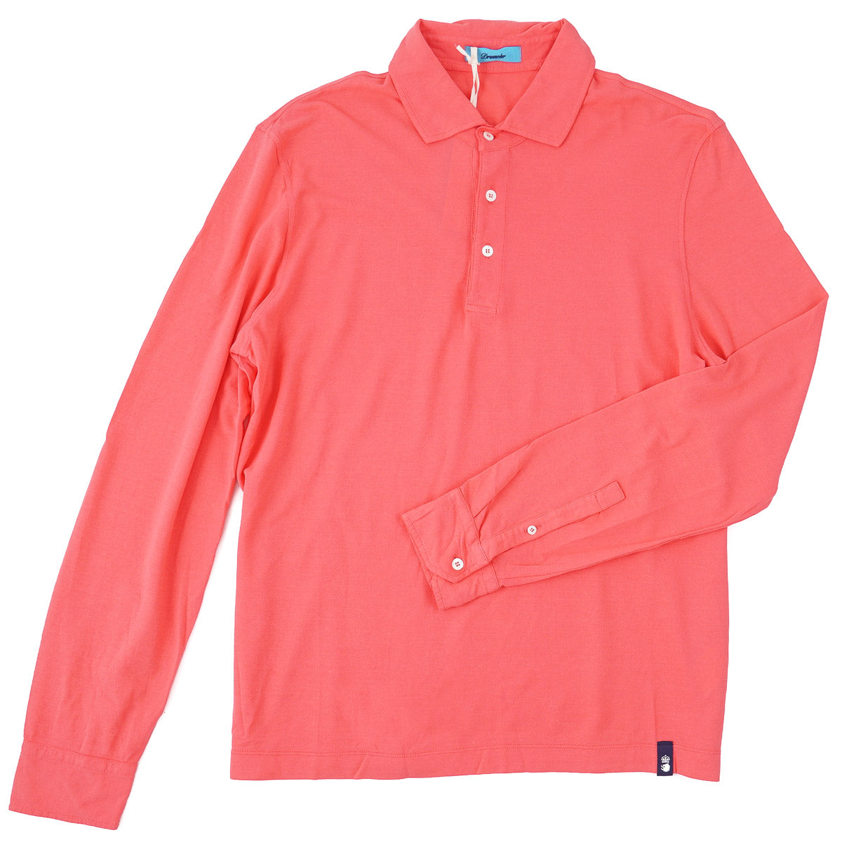 Drumohr Long Sleeve Jersey Cotton Polo - Top Shelf Apparel