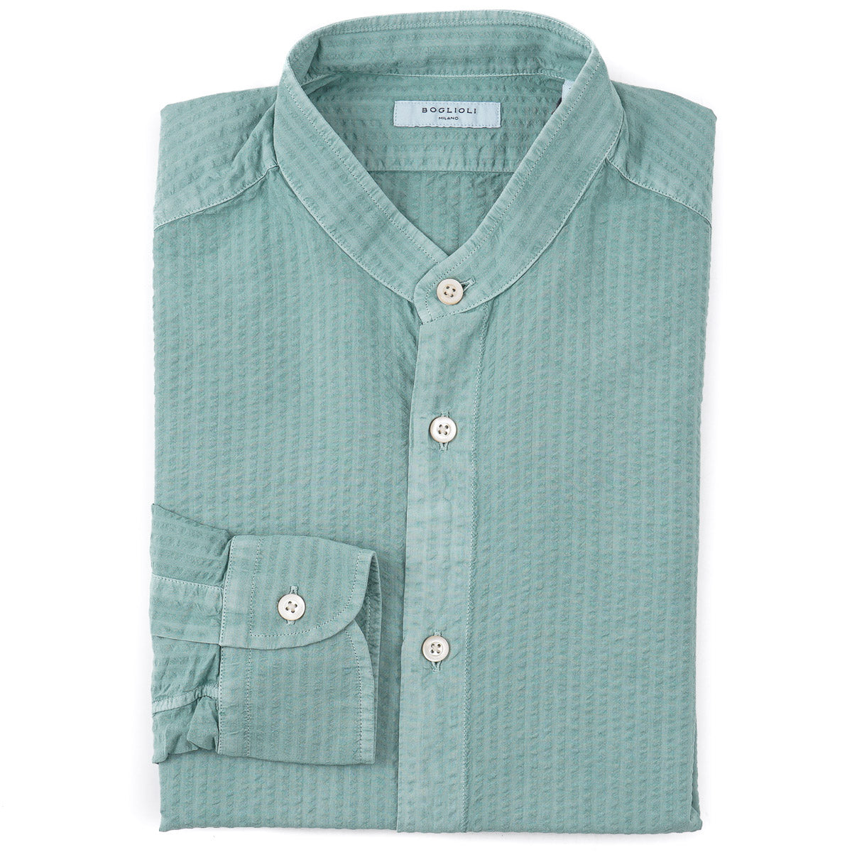 Boglioli Light Cotton Seersucker Shirt - Top Shelf Apparel