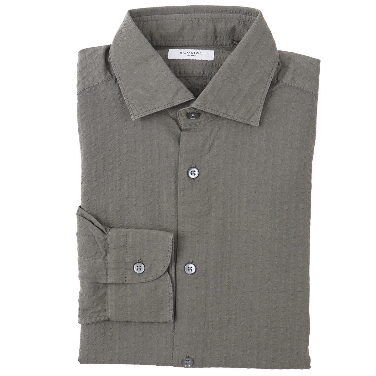 Boglioli Light Cotton Seersucker Shirt - Top Shelf Apparel