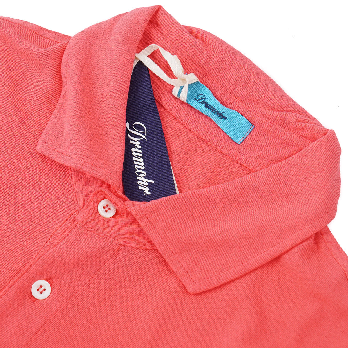 Drumohr Long Sleeve Jersey Cotton Polo - Top Shelf Apparel