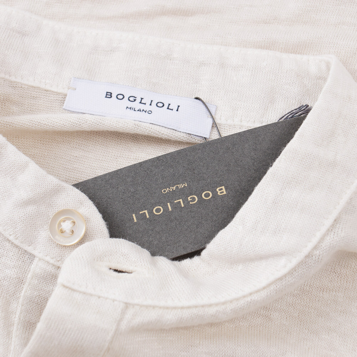 Boglioli Knit Linen Henley Shirt