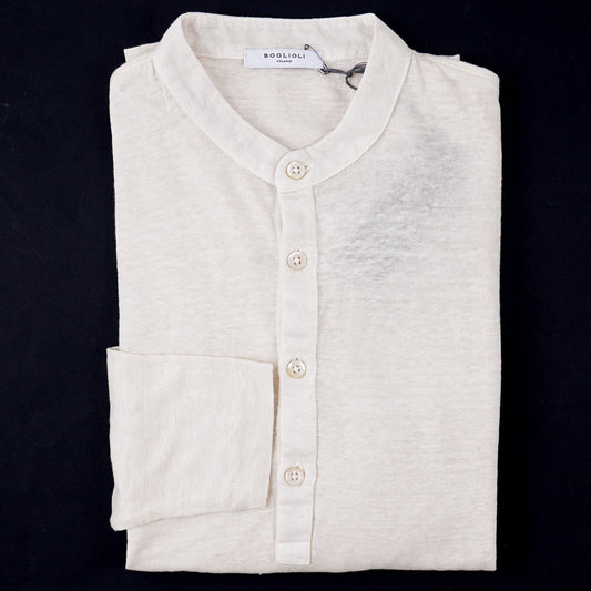 Boglioli Knit Linen Henley Shirt