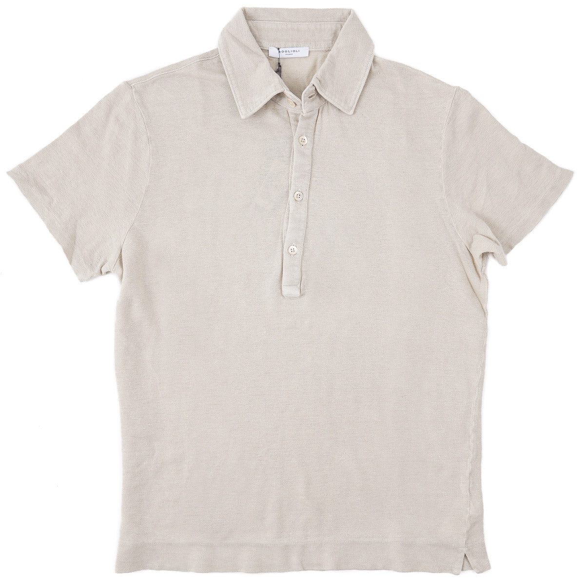 Boglioli Knit Linen Polo Shirt
