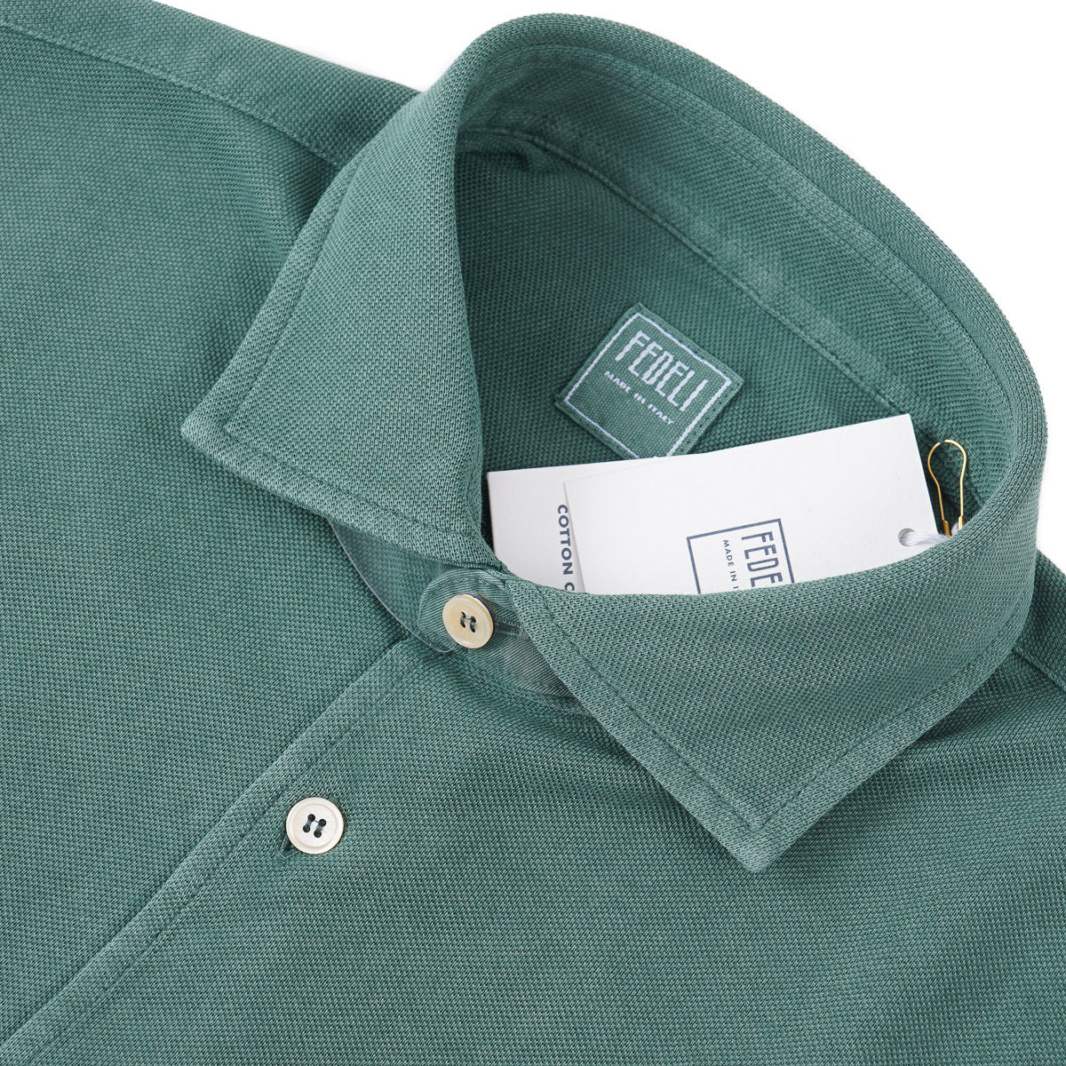 Fedeli Long Sleeve Pique Cotton Shirt - Top Shelf Apparel